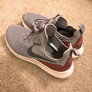 Grey and rose gold Nike sneakers! Size 8